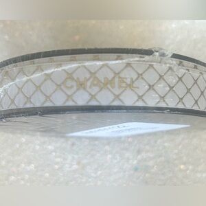 Chanel White and Gold Ribbon